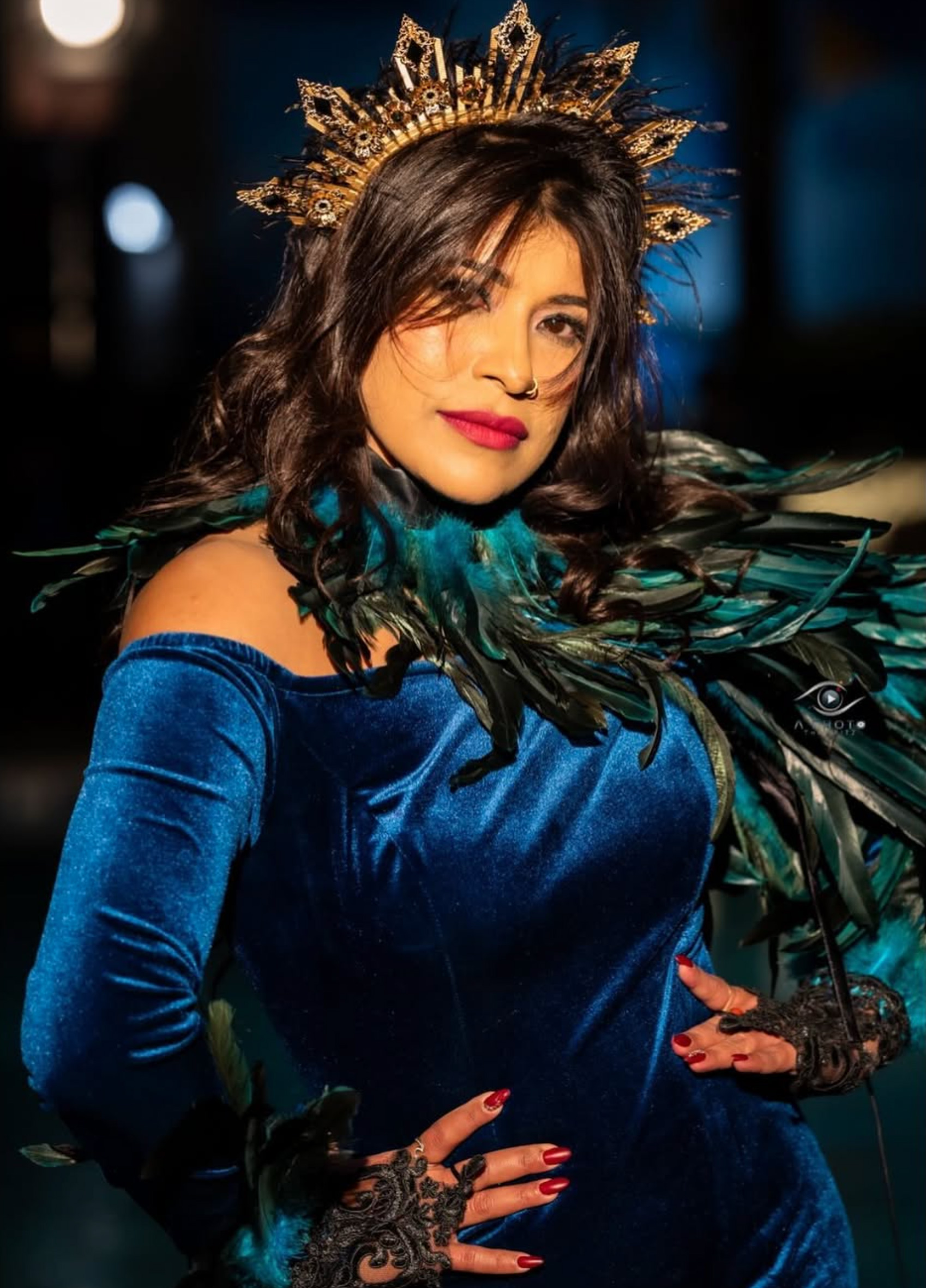 peacock dress